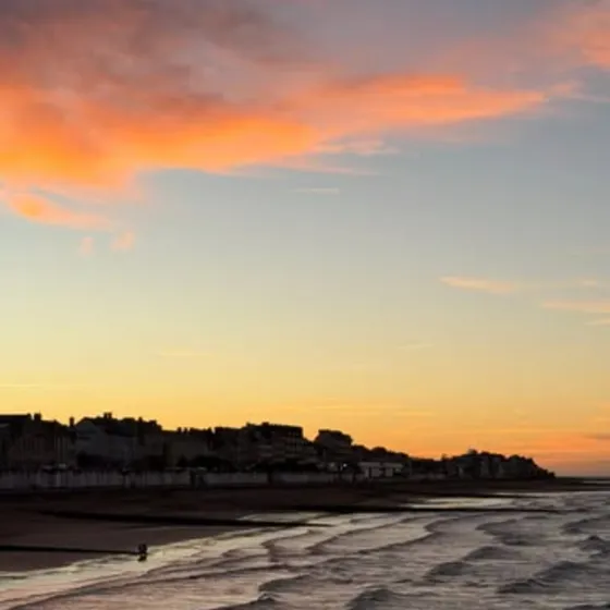 Coucher de soleil sur une plage